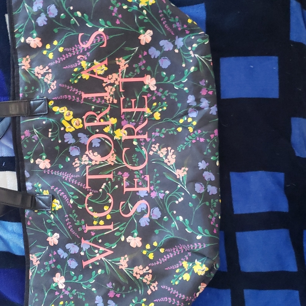 Victoria's Secret, canvas weekender floral  bag